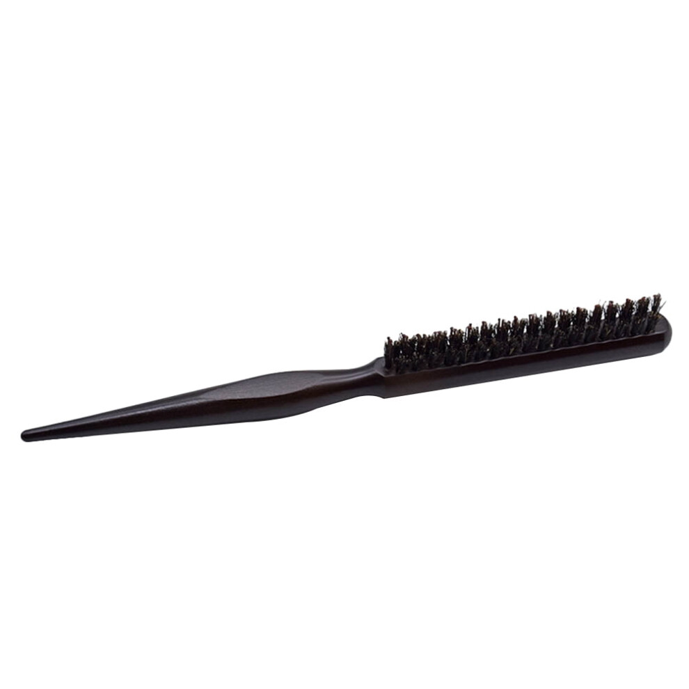 Unisex Wood Three Row Comb Natural Boar Bristle Hair Comb Hair Styling Tools For Salon Home