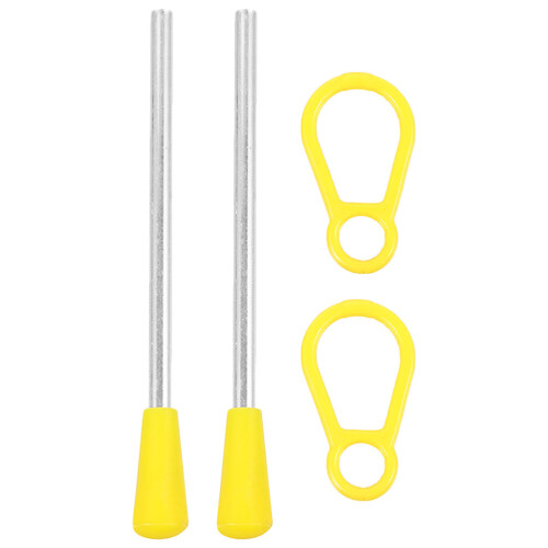4Pcs Performance Triangle Iron Sticks Yellow with Crisp Sound Mallets 1