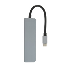Concentrador de datos 4 en 1 de alta velocidad, amplia compatibilidad. Concentrador USB 3.0 5 en 1 con lector dual de tarjetas SD y TF y 2 puertos
