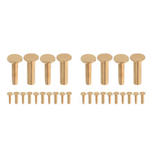 28Paren Gouden Koperen Klinknagels Voor Messen Handgreep Reparatie DIY