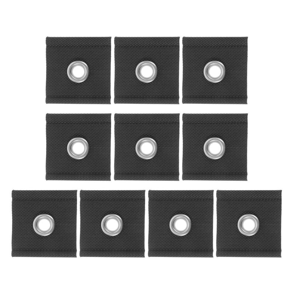 10Pcs Secure Rv Awning Eyelets Pvc Coated Outdoor Awning Parts Black 3711824532437