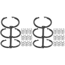20Stk Dreiloch Binder Ringe Aus Metall, Robuste Schreibwaren Zubehör