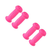 2Pairs Durable Pink PVC Bike Handlebar Grips for Toddlers and Scooters