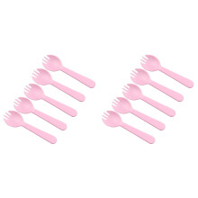 200Pièces Sporks Jetables Rose Usage Cuisine Facile