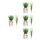 48Pcs Artificial Grass Model Light Green Plastic Home Decor 1