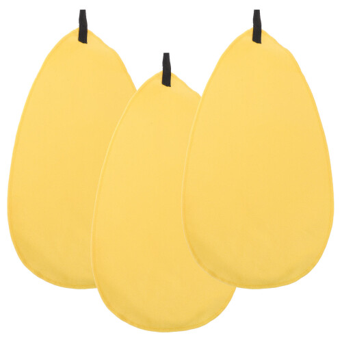 3Pcs Soft Yellow Microfiber Cloth for Sax Flute Clarinet Cleaning Tool