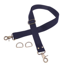 1Stk Verstellbarer Schulterriemen Blau Baumwolle Für Crossbody