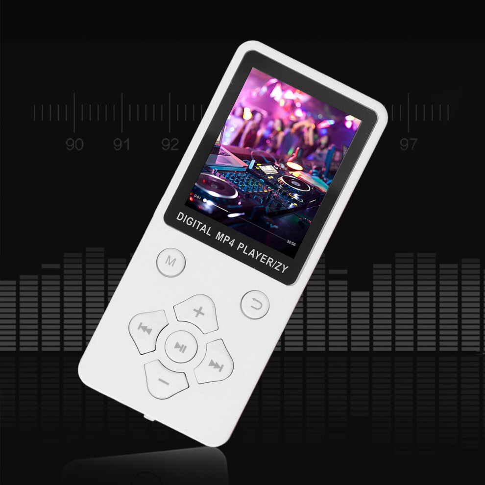 Super Thin 1.8" Color Screen Mp3 Mp4 Player 128G Bluetooth 5.0 White 4281390903409