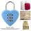 Security and Durability Heart Design3Digit Lock, Compact Design Waterproof Combination Padlock for Luggage Locker Diary, Keyless Resettable Code 7