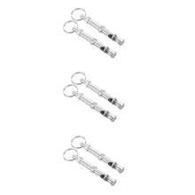 6Pièces Sifflet Métal Argent Avec Lanière Pour