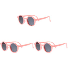 3Stk Klappbare Kinder Sonnenbrillen Rosa Ac Material Für Deko