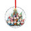 Christmas Gnome and Tree Crystal Glass Ornament 1