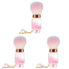 3Stk Puderpinsel Pink Kosmetik Für Rouge Und Puder