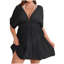 Dames V-hals cover-up, V-hals zomerjurk, strandjurk, bikini, badpak outfits