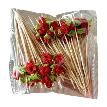 100 Stück Bambus-Cocktailspieße, Speisespieße und Fruchtspieße für Partys, Hochzeiten und Jubiläen zum Valentinstag – kompatibel mit