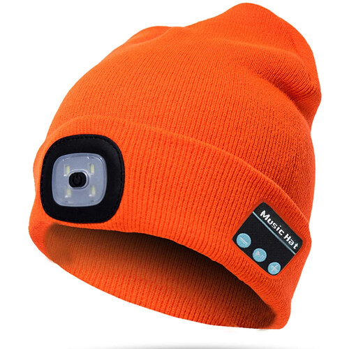 Morttic Unisex καπέλο Bluetooth με φως, στερεοφωνικά ηχεία και μικρόφωνο, καπέλο με φακό