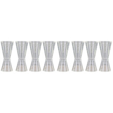 8Pièces Doseurs Ounce Double Tête Verres Bar Transparent