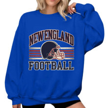 Felpa da donna New England per le partite | Pullover comodo e dall'aspetto vintage, effetto invecchiato, perfetto per le giornate di partita.