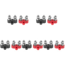 10Pcs Terminal Block Battery Bus Bar Stainless Steel Plastic Colorful