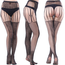 Panty's voor dames, sexy jarretels, superelastische sexy kousenbandpanty's, open fijne mesh netkousen, kousen voor dames