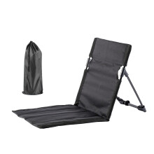 Silla de suelo ultraligera portátil con respaldo para exteriores, silla plegable compacta sin patas para uso en múltiples escenarios, ideal para
