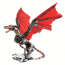 Feuerdrachen-Bauset, kompatibel mit Lego, Tier-Tischdekorationen für Fans, Erwachsene und Jungen, 1018 Teile