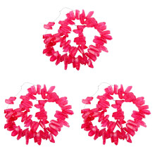 3Sets Rotes Naturstein-Set Für DIY Schmuckzubehör Halskette Ohrringe
