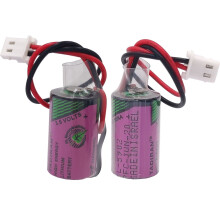 2er-Pack 3,6-V-Batterie mit Stecker als Ersatz für Tadiran TL-5902 3,6 V 1/2 AA SL-350. Verwendung für elektronische Etikettenprogrammiergeräte