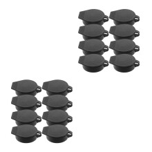 16Pcs Durable Black Door Locks Rainproof Covers ABS Material