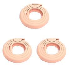 3Pcs Baby Safety Corner Protectors Pink Nbr Rubber Table Edge Cushions