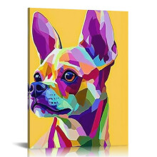 Dog Wall Art Dog Wall Decor Chihuahua Picture Animal Decor Dog Canvas Wall Art Animal Pictures Puppy Poster Animal Art Pet Wall Decor Dog 12x16 in