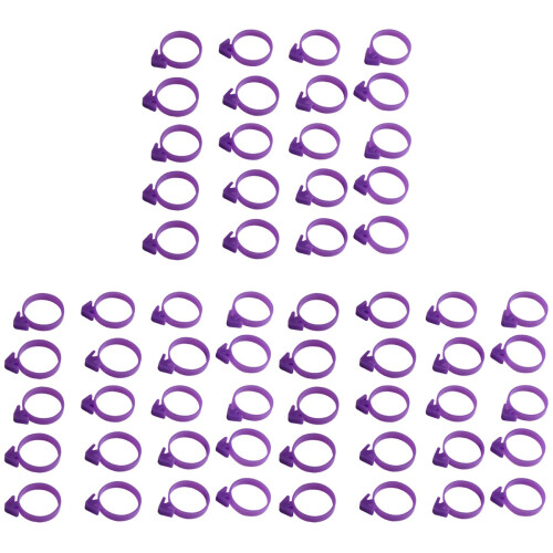 60Pcs Purple Cake Decorating Icing Bag Rings for Secure Sealing