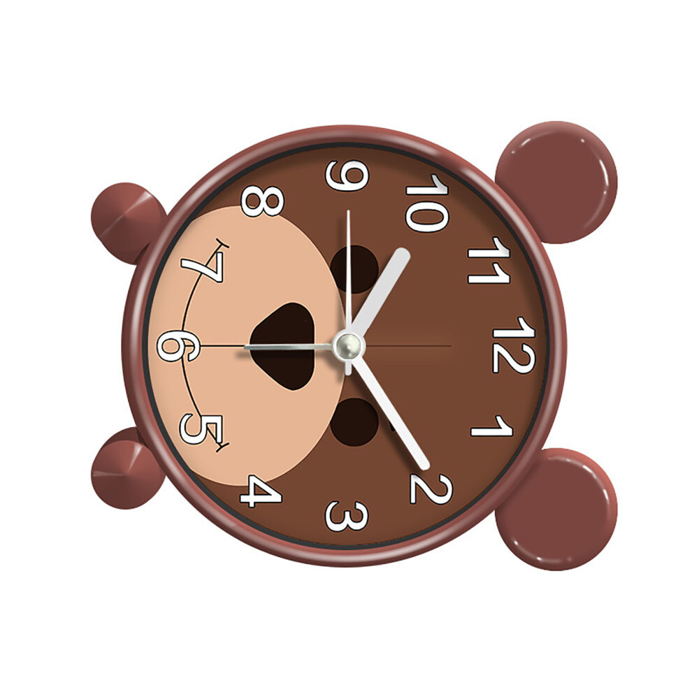 Bear Kids Alarm Clock, Silent Desktop For Children 131G Brown