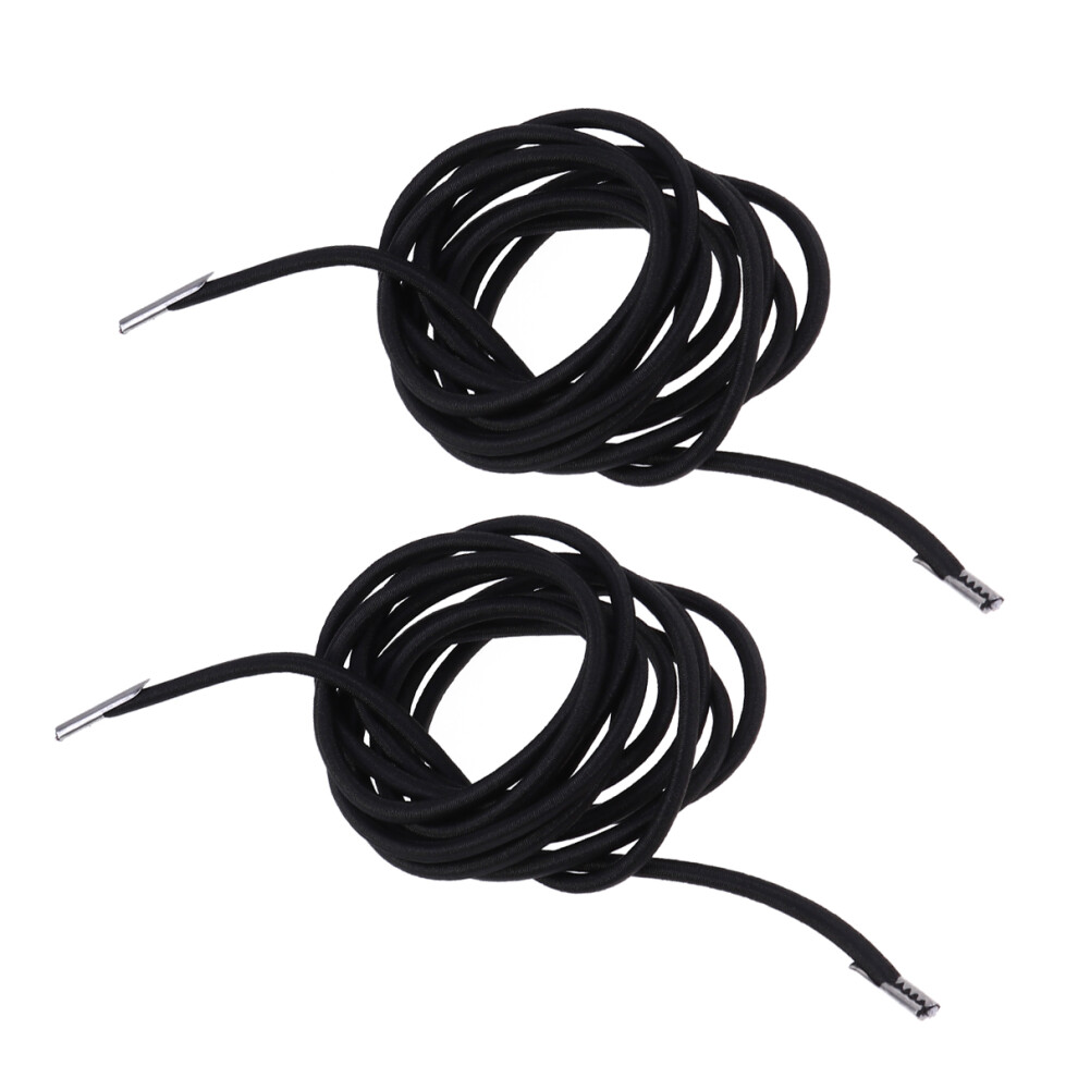 4Pcs Black Rubber Rope Accessories For Chaise Longue Chair Use Elastic 3711626424299
