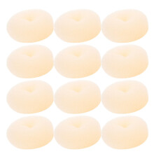 12Pcs Lazy Bun Maker Hair Styling Tools Beige Nylon Hair Accessories