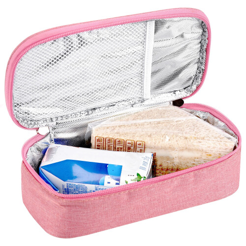 Sac isotherme rose pour goûter (1 pièce)