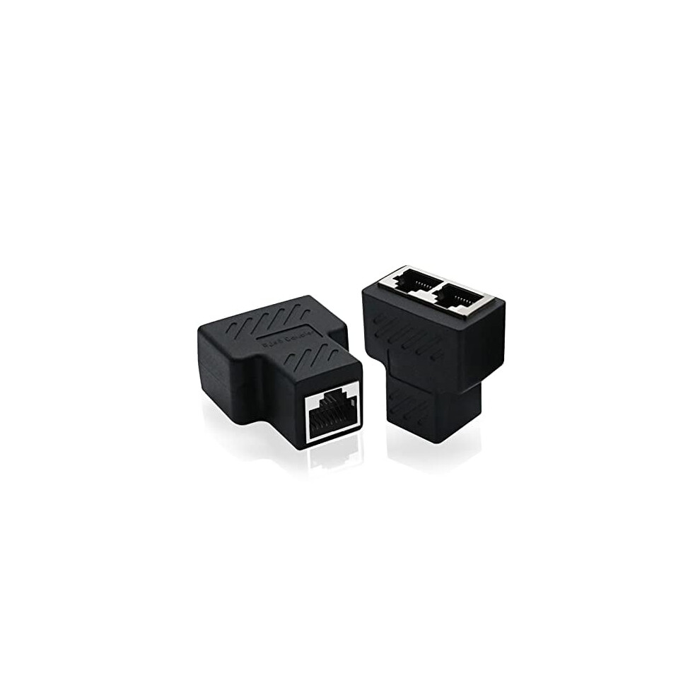 Rj45 1 To 2 Ethernet Splitter Coupler Adapter,Ethernet Cable & Lan Internet Splitter For Cat5,Cat5e,Cat6 Cable - 2Pcs 9136381508024