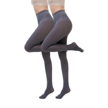 Collant neri da donna, 2 pezzi, taglia grande, calze natalizie colorate a tema caramelle – tinta unita grigio scuro