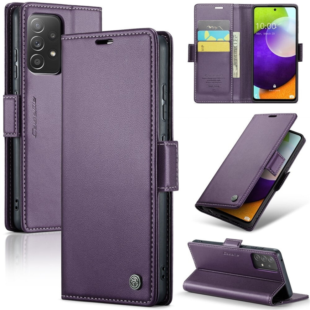 Caseme Leather Wallet Case For Compatible With Samsung Galaxy A52 5G Â Rfid Blocking, Magnetic Clasp, Kickstand, Card Holder 9482726227533