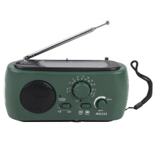 Radio z ładowaniem korbowym i radiem pogodowym NOAA, radio awaryjne do bezpieczeństwa na zewnątrz i w domu, przenośne radio survivalowe
