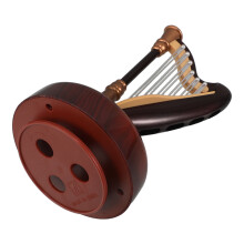 Boîte à musique harpe, ornement vintage, mini décoration musicale