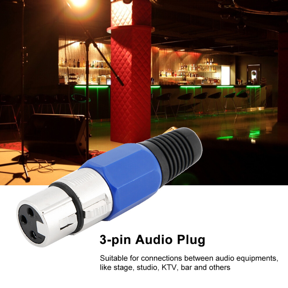 20Pcs 3 Pin Xlr Female Audio Plug Socket Connector For Studio Stage Ktv 7661392444518