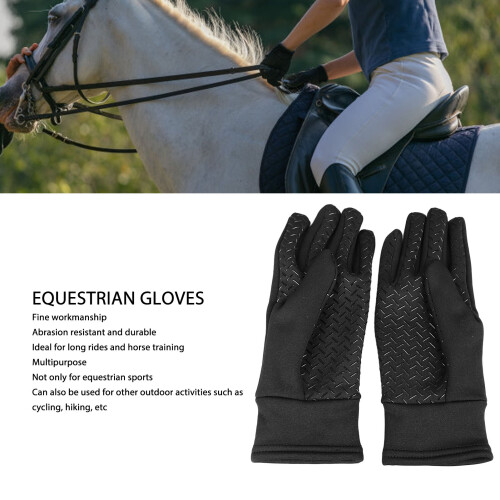 S Horse Riding Gloves Polyester Silicone Soft Warm 1