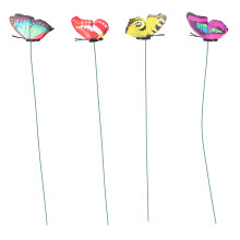 Decorazioni vivaci per esterni, abbellimento da giardino impermeabile con 4 paletti a forma di farfalla, decorazioni per feste, accessori per