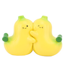 Hugging Banana Bookends Cartoon Design Resin Book Holder, Decorative Bookends for Shelves with Bright Colors, Cartoon Book Holder for Books DVDs