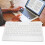 10 Inch Silent Wireless Bluetooth Keyboard for iOS/Tablet, White 1