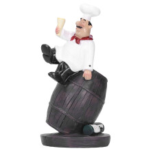Resin Chef Figurine Nordic Barrel Skulptur für Restaurant / Tischdekoration Geschenk