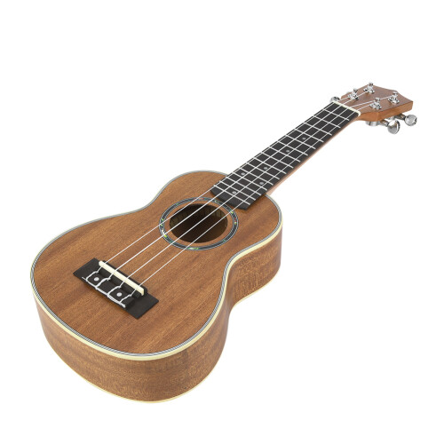 Μίνι Ukulele 21 ιντσών με πλαστικό δέσιμο, δεμένο πάνω μέρος, πίσω μέρος και ταστιέρα, 2