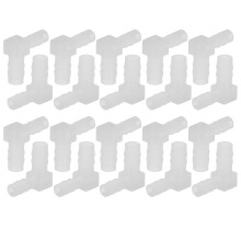 20PCS 90 Aquarium Air Pump Hose Fittings 6mm & 8mm Transparent Plastic