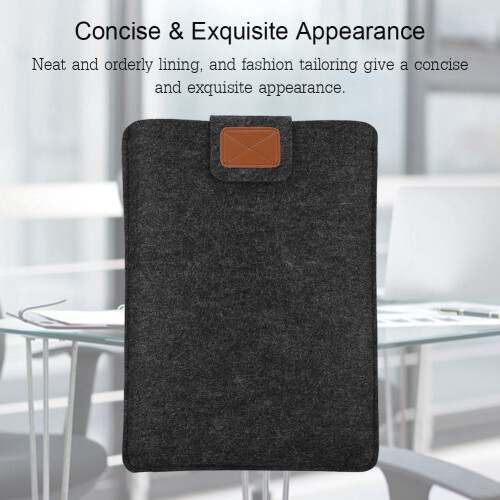 Capa para laptop com design moderno e fino para dispositivos de 13 polegadas, capa de feltro com acabamento elegante e forro impecável, resistente e 2